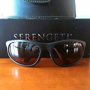 Serengeti Sunglasses Men's 5602 Summit Matte Black Drivers Sunglasses NWB